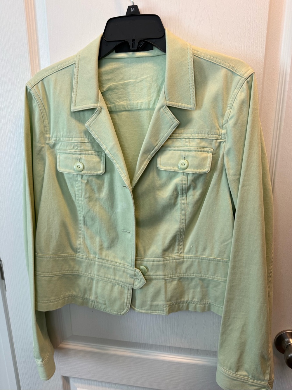 INC International Concepts Mint Green Denim Jacket